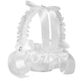 thumbnail image 3 of Cesta elegante para niña con flores de boda, mango cómodo, símbolo de amor, blanco europeo Estilo B Colcomx Cesta floral de boda, 3 of 7