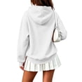 thumbnail image 4 of Women Oversized Hoodie Long Sleeve Pullover Sweatshirt with Front Pocket Drawstring, 4 of 6