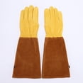 thumbnail image 3 of Guantes de jardinería Guantes de soldador alargados Guantes de trabajo anticorte Anticuchillo Seguro laboral Guantes resistentes a altas temperaturas (Tamaño M) JAMW Sencillez, 3 of 4