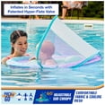 thumbnail image 2 of Flota de piscina para bebés Swimways con toldo en forma de sirena, 2 of 7