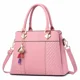 thumbnail image 4 of Nuevo bolso de moda para mujer, bolso Vintage, bolso informal, bolsos de mensajero para mujer, bolso con asa superior, cartera de cuero negro y azul, 4 of 6