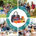 thumbnail image 6 of FORMRS Insulated Lunch Bag for Work School Unisex Large Capacity Cooler with Shoulder Strap, Serene Floral Pattern, 6 of 6