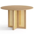 thumbnail image 4 of Pemberly Row Modern Round Dining Table with Cane Base in Natural, 4 of 5