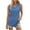 Blue, variant on Wyobmus Womens Summer Long Tank Top Sleeveless V Neck Going Out Shirts Casual Solid Flowy Loose Tunic Blouses Olive Green