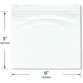 thumbnail image 2 of Plymor 6" x 5" (Pack of 200), 2 Mil Zipper Reclosable Plastic Bags, 2 of 3
