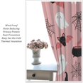 thumbnail image 5 of Skull Curtains，Gothic Skeleton Black Halloween Pattern Drapes Window 2 Panel Rod Pocket Curtain for Bedroom Living Room Decor 28" W X 40" L, 5 of 6