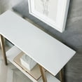 thumbnail image 3 of Bowery Hill Contemporary Wood Hall Console in White with Gold Metal Base, 3 of 8