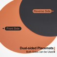 thumbnail image 3 of Placemats Faux Leather Round Table Mats Set of 4 with s, Heat-Resistant Waterproof Non-Slip Washable Mats for Kitchen Dinning Table, PU Table Mats (Brown+Black), 3 of 6