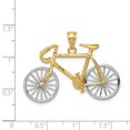 thumbnail image 2 of 14k Gold Two-tone Large 3D Bicycle Charm Pendant, 2 of 2