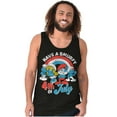 thumbnail image 5 of Retro Smurfs Cartoon 4th of July Tank Top T Shirts Men Women Brisco Brands X, 5 of 6