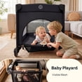 thumbnail image 2 of HARPPA 6-in-1 Baby Playard with Bassinet, Changing Table & Storage, Portable Travel Playard for Newborn,Black, 2 of 9