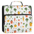 thumbnail image 5 of FORMRS Zipper Binder with Shoulder Strap 1.5-inch Ring 500 Sheet Capacity File Bag, Green Cute Vegetables, 5 of 5
