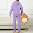 thumbnail image 3 of Posijego Womens Two Piece Outfit Fleece Lined Hoodie Sweatshirt and Joggers Warm Winter Sweatsuit Sets, 3 of 6