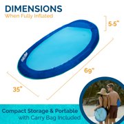 SwimWays Spring Float, Inflatable Pool Lounge Chair for Ages 15+, Blue