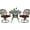 Chili Red, variant on MEETWARM 3-Piece Outdoor Patio Dining Set, All-Weather Cast Aluminum Patio Conversation Set - 2 Cushions Swivel Rocker Chairs and 35.4" Round Table for Backyard Garden Deck, 2.2" Umbrella Hole