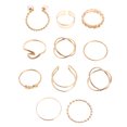 thumbnail image 1 of CIMAXIC 10Pcs Adjustable Rings Open Design Knuckle Rings Finger Decorations (Golden),0.79"X0.79"X0.39", 1 of 5