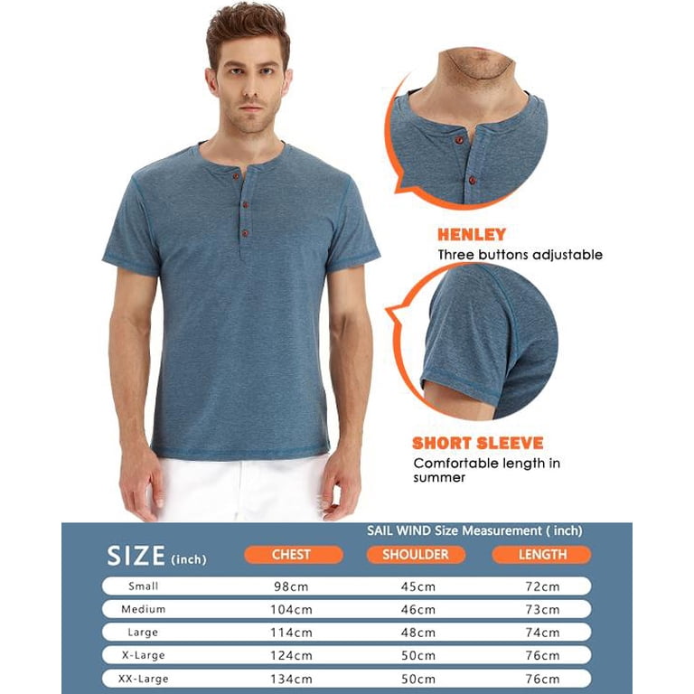 JWD Men's Henley Short Sleeve Casual Shirt photo 5
