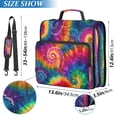 thumbnail image 3 of Water-Resistant 3-Ring Binder Organizer with Multiple Pockets Zipper Binder Bag for Office Colorful Tie-dye with Swirling, 3 of 8
