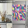 thumbnail image 3 of Yayeee Magnetic Dishwasher Cover for The Front Decoration Home Kitchen Machine Sticker Protector, Colorful Wavy Pattern, 3 of 6