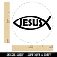 thumbnail image 2 of Jesus Ichthys Fish Christian Sketch Self-Inking Rubber Stamp Ink Stamper - Blue Ink - Mini 1/2 Inch, 2 of 7