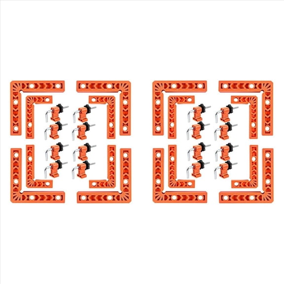 2X 90 Degree Clamp, Positioning Squares, Right Angle Clamp with Clamp, Corner Clamps Woodworking Tool