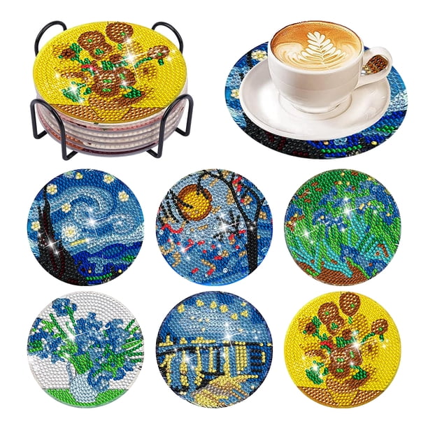 Posavasos DIY Con 6/8 Uds. Geométrica Acrílica para Principiantes