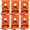 Orange, variant on 6 Pack Coast Guard approved life jackets. High visibility color Type II keyhole life vest in classic May West style. Compliance flotation device