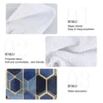thumbnail image 2 of Yayeee Kitchen Hanging Hand Towels Set of 2 with Loop Bathroom Absorbent Tie Towel, Blue Hexagon Pattern, 2 of 7