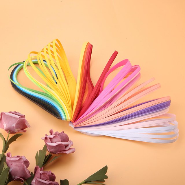 Juego de tiras de papel para filigrana para manualidades, decoración, regalo, 4 tamaños diferentes, 26 colores