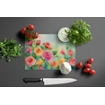 thumbnail image 4 of Roses in Watercolor Glass Cutting Board Large 12 in x 15 in, 4 of 5