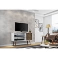 thumbnail image 7 of 42.52" Mid Century - Modern TV Stand with 2 Shelves and 1 Door, White and Rustic Brown, 7 of 7