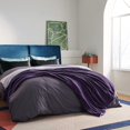 thumbnail image 3 of HTOOQ Sherpa Fleece Blanket, Queen Size, Purple, Microfiber, Reversible, 9HTOOQ x 9HTOOQ Inches, Soft and Warm, 3 of 7