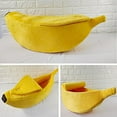 thumbnail image 4 of PET GROW Cute Banana Cat Bed House, Pet Bed Soft Cat Cuddle Bed, Lovely Pet Supplies for Cats Kittens Bed, Yellow, 4 of 5