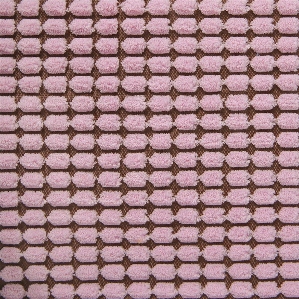 Phantoscope Soft Corduroy Corn Stripe Decorative Throw Pillows with Inserts, 20 x 20 in, Light Pink, 2 Pack
