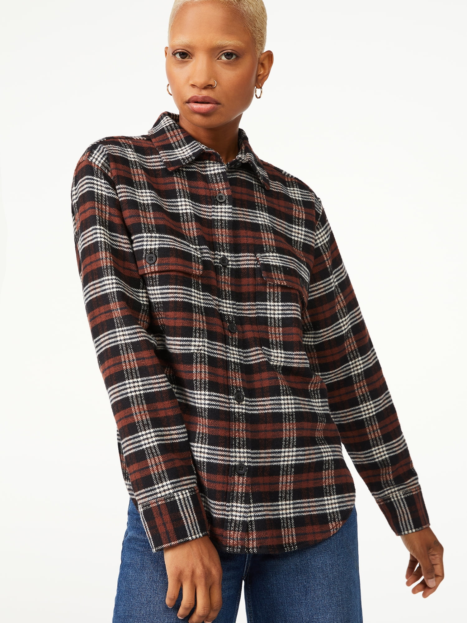 Grandpa Plaid Fuzzy Cardigan 