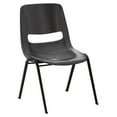 thumbnail image 4 of Drevy Kid's Navy Ergonomic Shell Stack Chair - Black Frame and 12" H Seat, 4 of 8