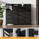 thumbnail image 4 of Negra willow mesa de tv: de anchura con estación de carga y abiertos estante, 9 - cajón dormitorio cómoda para sala de estar mesa de TV con grande almacenamiento, 4 of 8