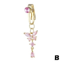 Belly Button Rings Clip on Non-Piercing Fake Septum Nose RinR0 C0N8