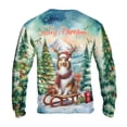 thumbnail image 2 of Merry Christmas Santa Reindeer Antlers Shetland Sheepdog Sleigh Xmas Winter Holiday All Over Print 3D Sweatshirt Unisex Merch Sheltie Dog Lover Gifts - 00023, 2 of 6