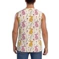 thumbnail image 4 of Uemuo Yellow Pueple Rabbit Pattern Men's Sleeveless T-Shirt,Muscle Athletic Tank Top, Moisture-wicking Quick-dry Breathable Classic Tee Top for Gym Run Outdoor Sports-XX-Large, 4 of 8