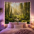 thumbnail image 2 of Mountain Lake Drenched with Forest Rocky Peaks Through, Mystical Fantasy for Space Lovers, Galaxy Room Decor, Thanksgiving Hostess Gift, Tapestry Wall Hanging for Bedroom and Dorm, 2 of 7