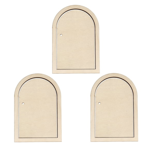 DEEPCRAFF Wood Chip Pendant Beige 3 Sets 0.5in Thick