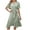 Green, variant on Toonshare Denim Flattering Womens Dresses Women's Fashion Casual Spring Summer Short Sleeve V-Neck Mid-Calf Dress