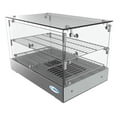 thumbnail image 2 of Koolmore HDC-1.7C 22" Self Service 2 Shelf Commercial Countertop Food Warmer Display Case - 1.7. Cu Ft; Silver, 2 of 9