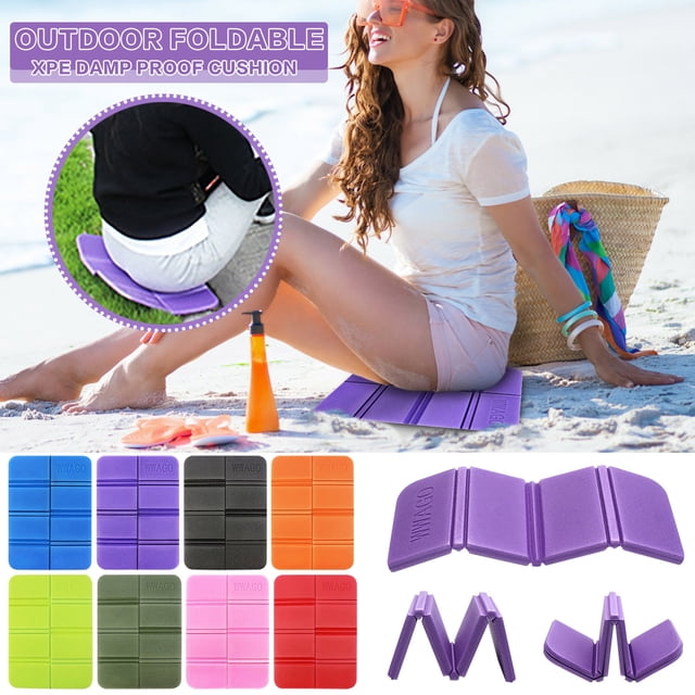 Fiudx Cojín de Asiento para Exteriores, Tapete de Espuma Plegable, Almohadilla Portátil para Picnic, Aislamiento Térmico, Diseño Resistente a La Humedad, Ideal para Acampar, Viajar, Salidas Familiare