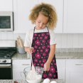 thumbnail image 4 of Pioneer Flower Floral Print Pattern Kids Aprons for Girls and Boys,Adjustable Neck Strap Toddler Aprons for Kids Cooking Baking, 4 of 7