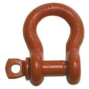 CM Columbus McKinnon Screw Pin Anchor Shackles, 3/4 in Bail Size, 6.5 Tons, Orange Paint