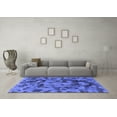 thumbnail image 3 of Ahgly Company Indoor Round Abstract Blue Modern Area Rugs, 7' Round, 3 of 4