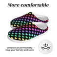 thumbnail image 6 of KLL Rainbow Hearts Pattern Adult Unisex Cozy Slippers,Fuzzy Slip-on Slippers TPR Sole Slippers Comfort Plush Home Footwear for Indoor & Outdoor-39/40, 6 of 7
