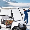 thumbnail image 4 of Aplkyhs Aztec Highland cow Golf Cart Seat Cover Lightweight Golf Blanket for EZGO TXT RXV Protect Your Golf Car Seat Keeps Seat Warm and Comfortable Easy to Install, 4 of 7